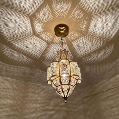 Handmade Moroccan Brass Ceiling Lantern Decorative Shadow Chandelier