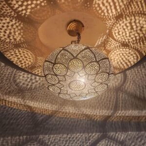 Moroccan Globe Brass Pendant Light