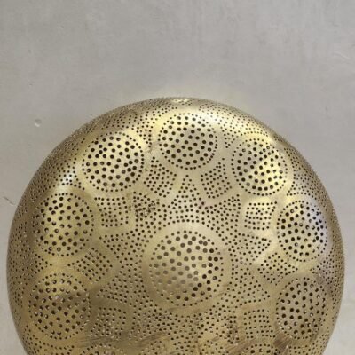 Handmade Moroccan Brass Pendant Light – Round Chandelier Lighting for Bedroom, Living Room & Dining – Lamp Ceiling Light Fixture Décor