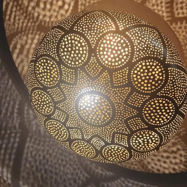 Moroccan Globe Brass Pendant Light