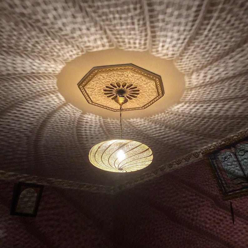 Handmade Moroccan Brass Pendant Light Fixture Rustic Farmhouse Hanging Ceiling Lamp Boho Chandelier for Kitchen, Dining Room & Entryway Handmade Moroccan Brass Pendant Light Fixture Rustic Farmhouse Hanging Ceiling Lamp Boho Chandelier for Kitchen, Dining Room & Entryway