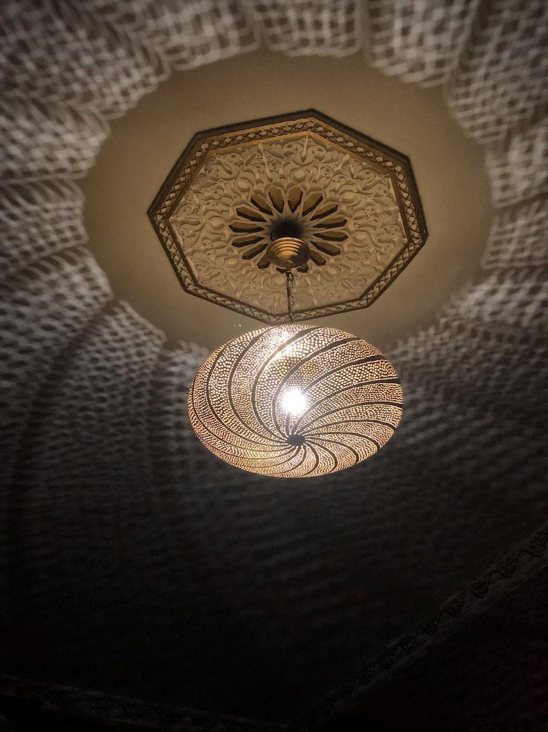 products-DiningRoom_Entryway6 Swirl Pattern Ceiling Lamp Moroccan Entryway Light
