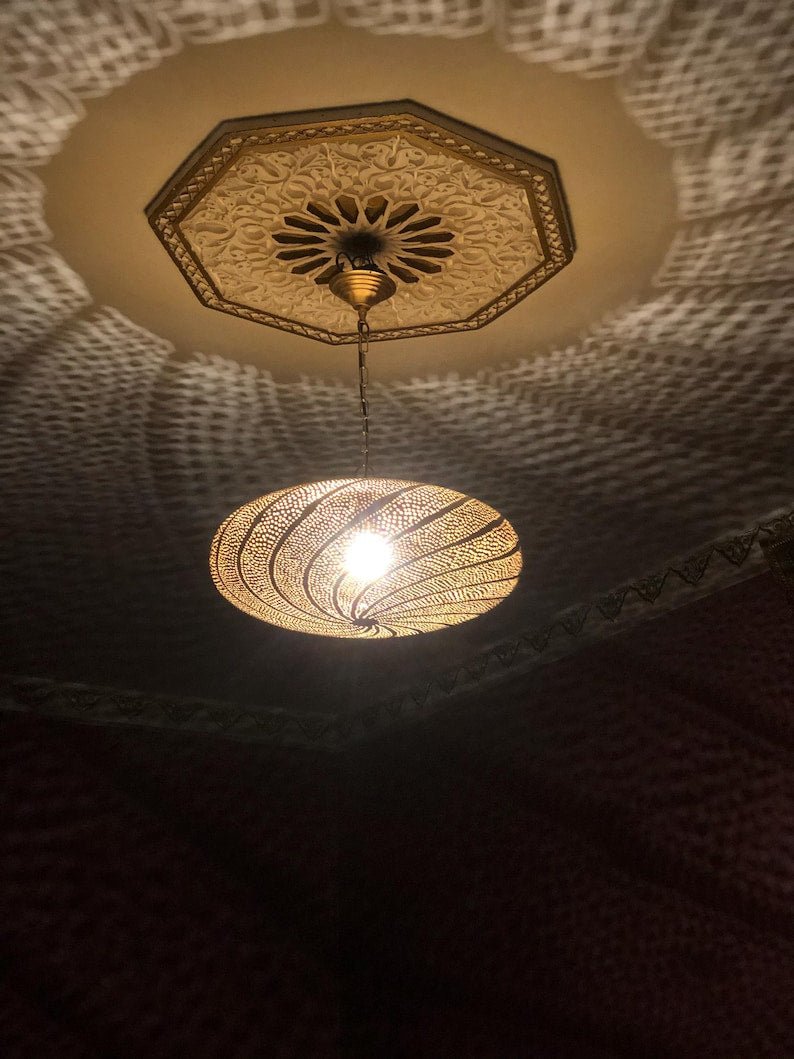 Handmade Moroccan Brass Pendant Light Fixture Rustic Farmhouse Hanging Ceiling Lamp Boho Chandelier for Kitchen, Dining Room & Entryway Handmade Moroccan Brass Pendant Light Fixture Rustic Farmhouse Hanging Ceiling Lamp Boho Chandelier for Kitchen, Dining Room & Entryway