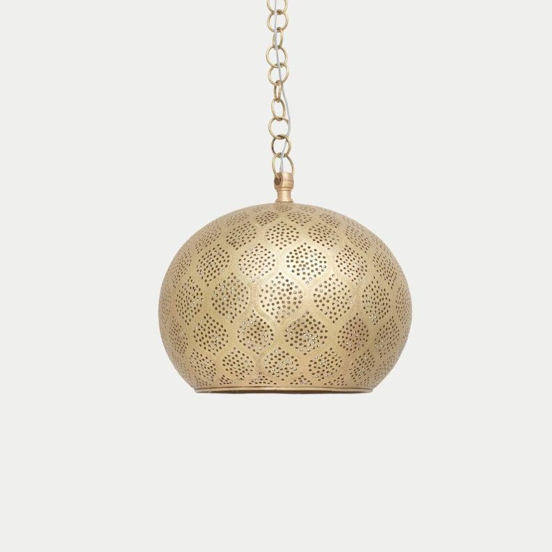 Handmade Moroccan Brass Dome Pendant Light
