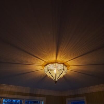 products-Flush1 Pointed Lantern Shadow Fixture for Living Room or Bedroom 