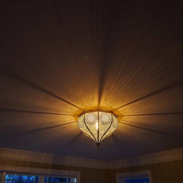 products-Flush1 Pointed Lantern Shadow Fixture for Living Room or Bedroom 
