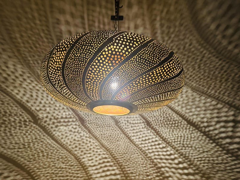 Pendant Light, Moroccan Ceiling Light Fixtures, Handmade Brass Lamps, Hanging Chandelier