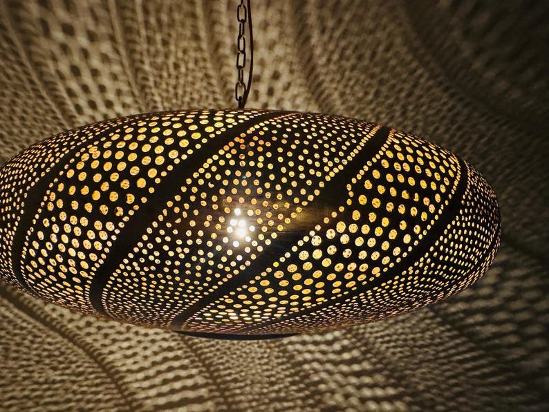 Pendant Light, Moroccan Ceiling Light Fixtures, Handmade Brass Lamps, Hanging Chandelier
