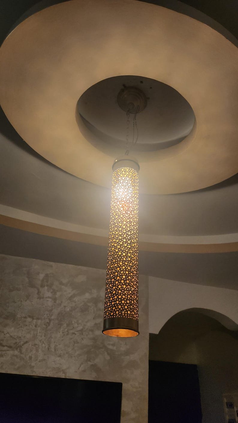 Handmade Moroccan Brass Ceiling Light β Boho Hanging Lantern Handmade Moroccan Brass Ceiling Light β Boho Hanging Lantern