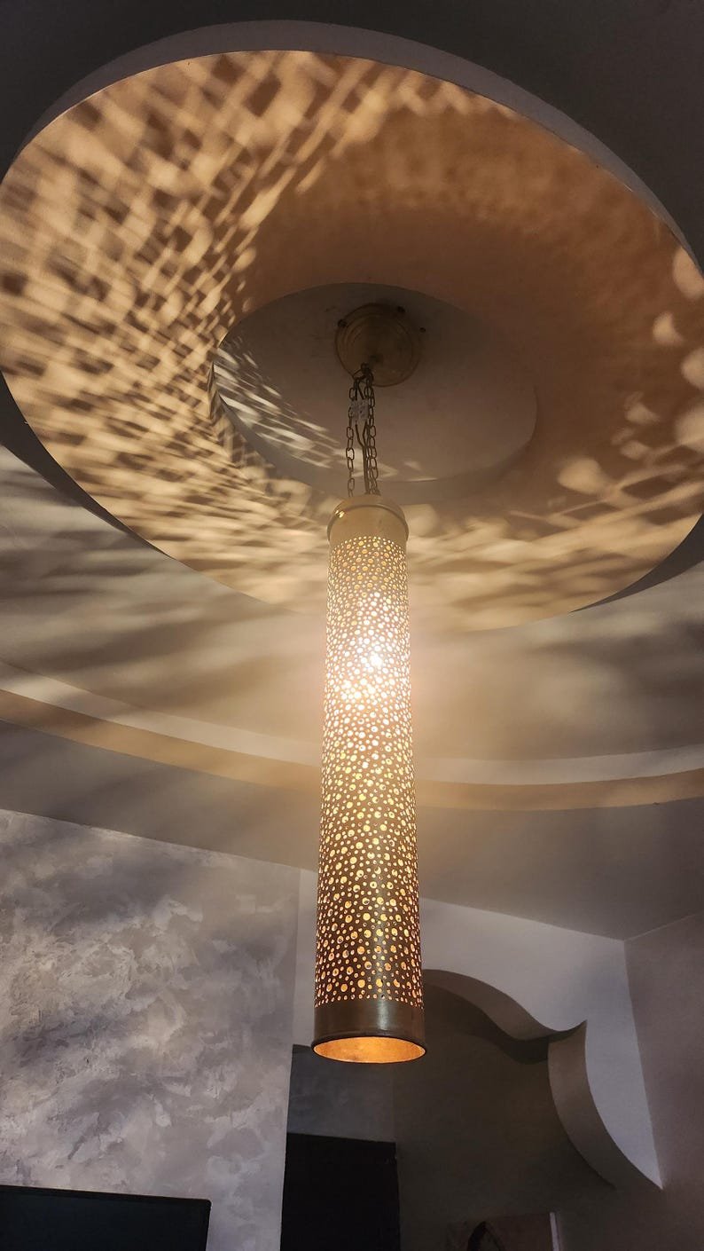 Handmade Moroccan Brass Ceiling Light β Boho Hanging Lantern Handmade Moroccan Brass Ceiling Light β Boho Hanging Lantern