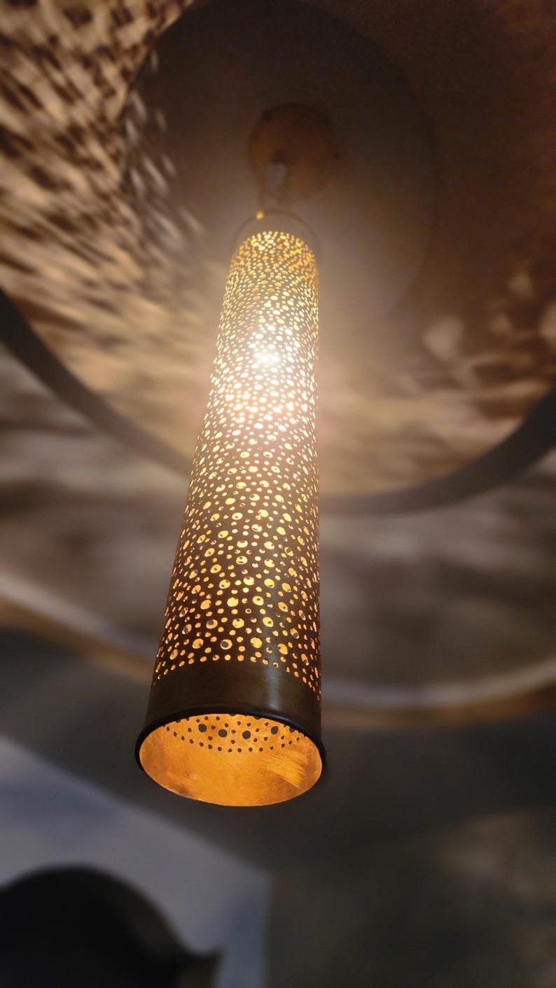Handmade Moroccan Brass Ceiling Light β Boho Hanging Lantern Handmade Moroccan Brass Ceiling Light β Boho Hanging Lantern