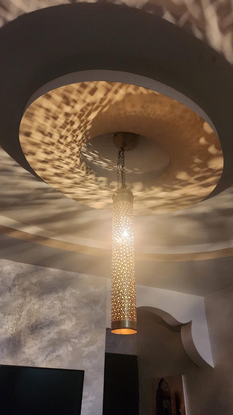Handmade Moroccan Brass Ceiling Light β Boho Hanging Lantern Handmade Moroccan Brass Ceiling Light β Boho Hanging Lantern
