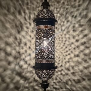 Tall Filigree Shadow Light for Entryway, Stairwell or Living Room 