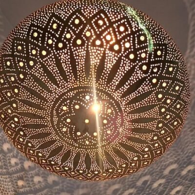 Moroccan Mandala Brass Disc Pendant Light