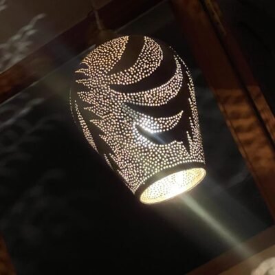 Handmade Moroccan Brass Pendant Light – Boho Hanging Chandelier, Brass Pendant Lighting, Moroccan Light Fixtures