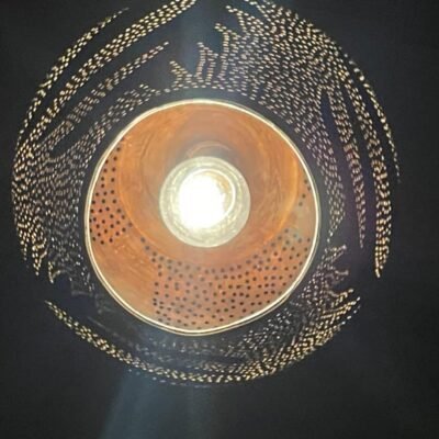 Handmade Moroccan Brass Pendant Light – Boho Hanging Chandelier, Brass Pendant Lighting, Moroccan Light Fixtures