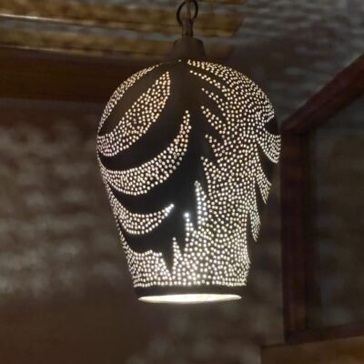 Handmade Moroccan Brass Pendant Light – Boho Hanging Chandelier, Brass Pendant Lighting, Moroccan Light Fixtures