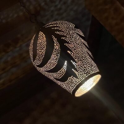 Handmade Moroccan Brass Pendant Light – Boho Hanging Chandelier, Brass Pendant Lighting, Moroccan Light Fixtures