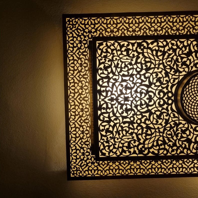 Handmade Moroccan Brass ceiling Lamp: Lighting Decor | US Duty-Free