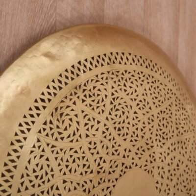 Moroccan Brass Wall Light – Handmade Round Wall Lamp – Pierced Geometric Sconce – Boho Home Lighting – Marrakesh Art Decor