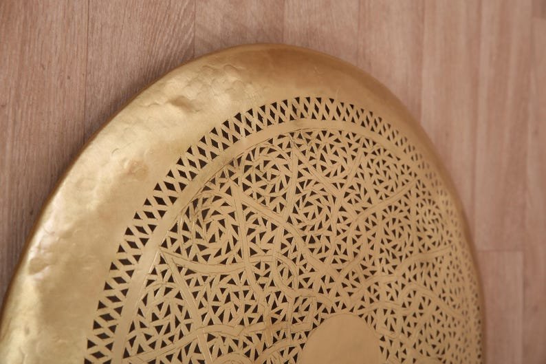 Moroccan Brass Wall Light – Handmade Round Wall Lamp – Pierced Geometric Sconce – Boho Home Lighting – Marrakesh Art Decor