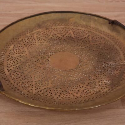 Moroccan Brass Wall Light – Handmade Round Wall Lamp – Pierced Geometric Sconce – Boho Home Lighting – Marrakesh Art Decor