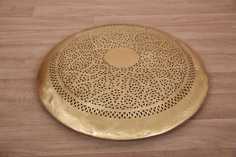 Moroccan Brass Wall Light – Handmade Round Wall Lamp – Pierced Geometric Sconce – Boho Home Lighting – Marrakesh Art Decor