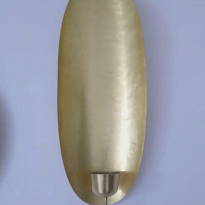 Set of 2 Brass Candle Wall Sconce | Handmade Oval Candle Holder | Moroccan Wall Decor | Modern Rustic Candlelight | Multiple Sizes Set of 2 Brass Candle Wall Sconce | Handmade Oval Candle Holder | Moroccan Wall Decor | Modern Rustic Candlelight | Multiple Sizes