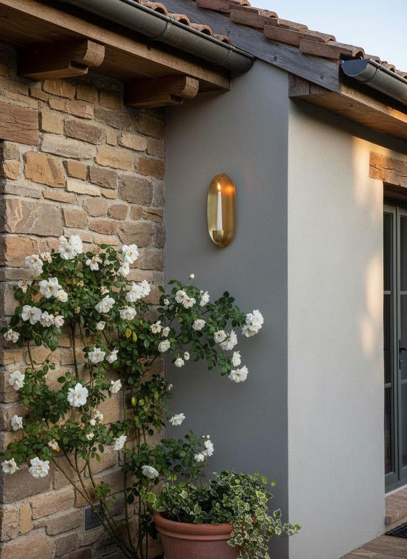 Set of 2 Brass Candle Wall Sconce | Handmade Oval Candle Holder | Moroccan Wall Decor | Modern Rustic Candlelight | Multiple Sizes Set of 2 Brass Candle Wall Sconce | Handmade Oval Candle Holder | Moroccan Wall Decor | Modern Rustic Candlelight | Multiple Sizes