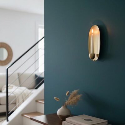 Set of 2 Brass Candle Wall Sconce | Handmade Oval Candle Holder | Moroccan Wall Decor | Modern Rustic Candlelight | Multiple Sizes Set of 2 Brass Candle Wall Sconce | Handmade Oval Candle Holder | Moroccan Wall Decor | Modern Rustic Candlelight | Multiple Sizes