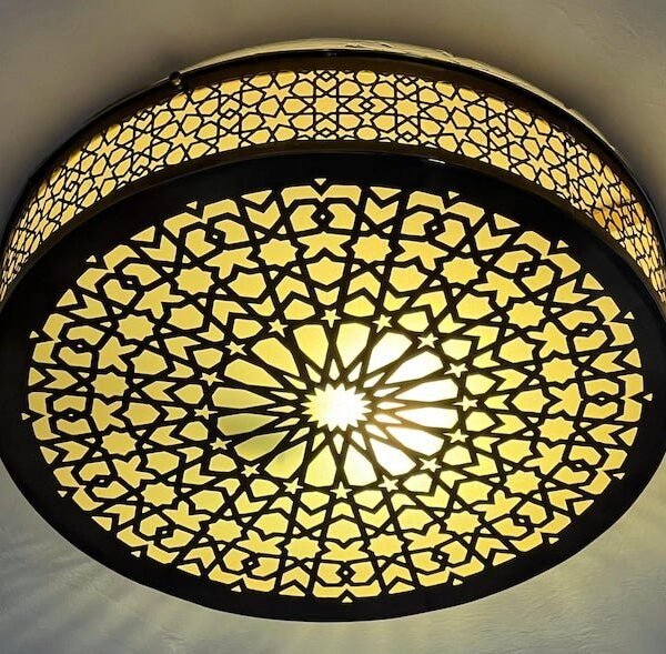 products-Mount5 Round Islamic Star Pattern Lamp for Hallway, Living Room or Bedroom 