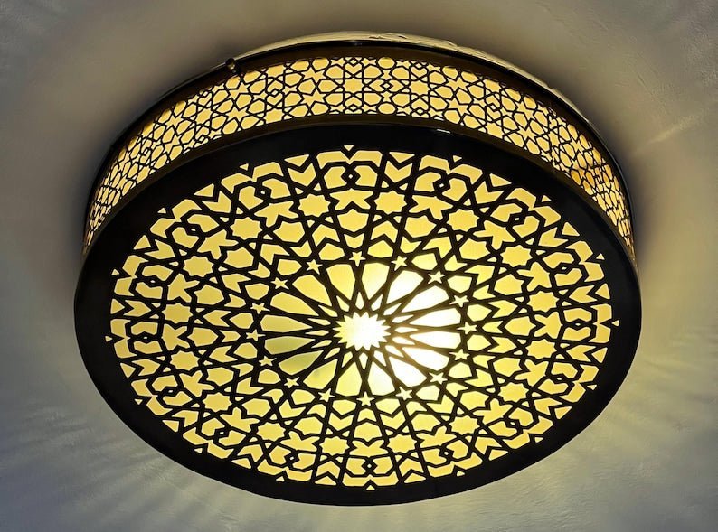 Round Islamic Star Pattern Lamp for Hallway, Living Room or Bedroom ​
