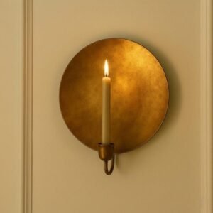 products-Patinaa5-300x300 Antique Brass Disc Wall Sconce