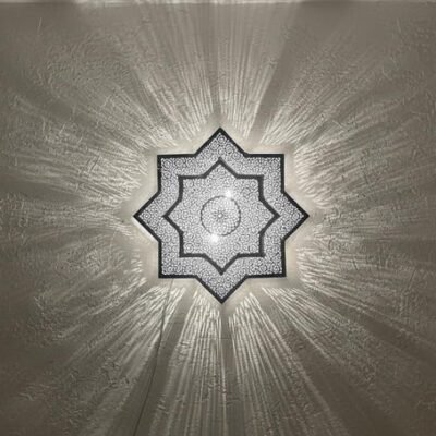 Handmade Moroccan Brass Wall Sconce, Art Decor Lighting