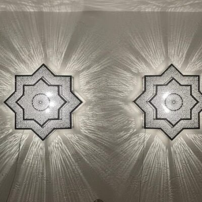 Handmade Moroccan Brass Wall Sconce, Art Decor Lighting