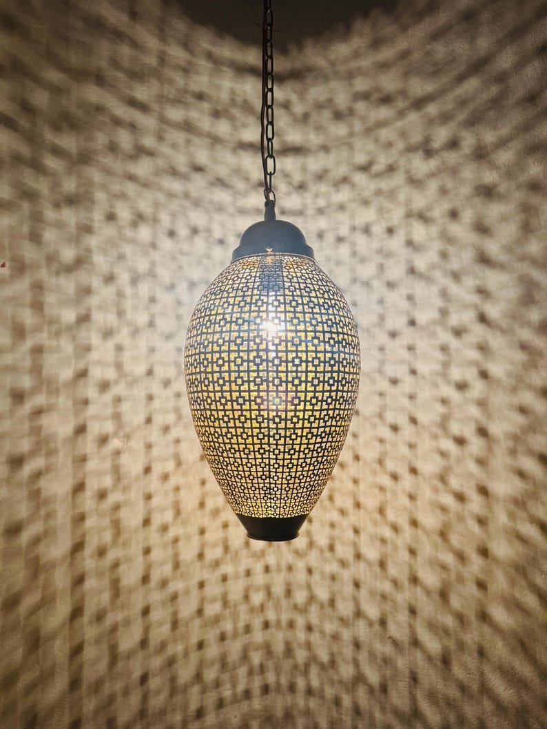 Moroccan Brass Shadow Pendant Light