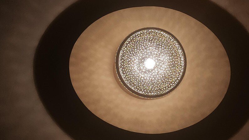 Handmade Moroccan Brass Pendant Light – Spherical Marrakesh Ceiling Lamp, Moroccan Chandelier, Arabian Lighting