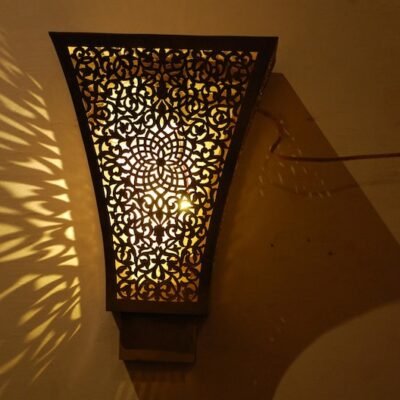 Handcrafted Moroccan Brass Wall Sconce – Vintage Style Light Fixture