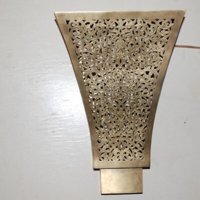 Handcrafted Moroccan Brass Wall Sconce – Vintage Style Light Fixture