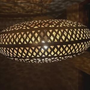 Round Moroccan Brass Pendant Lamp