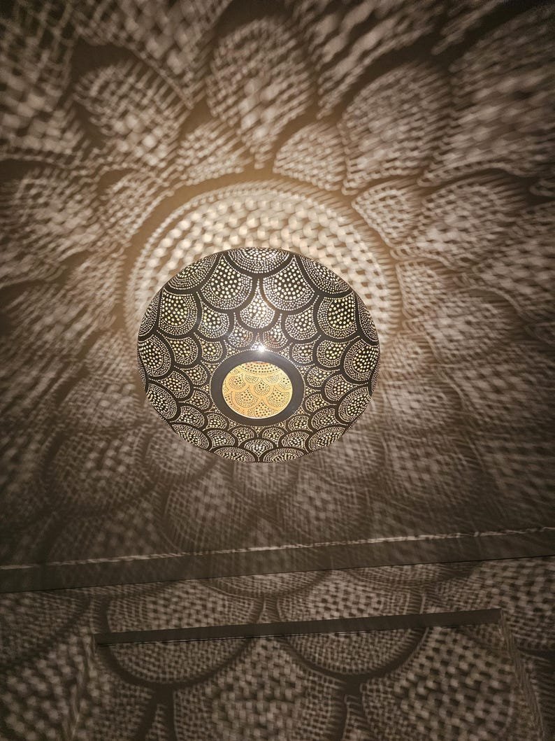 Moroccan brass pendant light