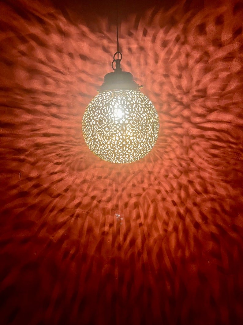 Moroccan Lamp Pendant Light Brass Pendant light, Moroccan Brass Pendant Light Fixtures, Pendant Lighting, Simple Moroccan pendant lamp