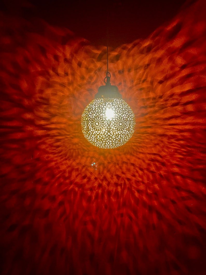 Moroccan Lamp Pendant Light Brass Pendant light, Moroccan Brass Pendant Light Fixtures, Pendant Lighting, Simple Moroccan pendant lamp