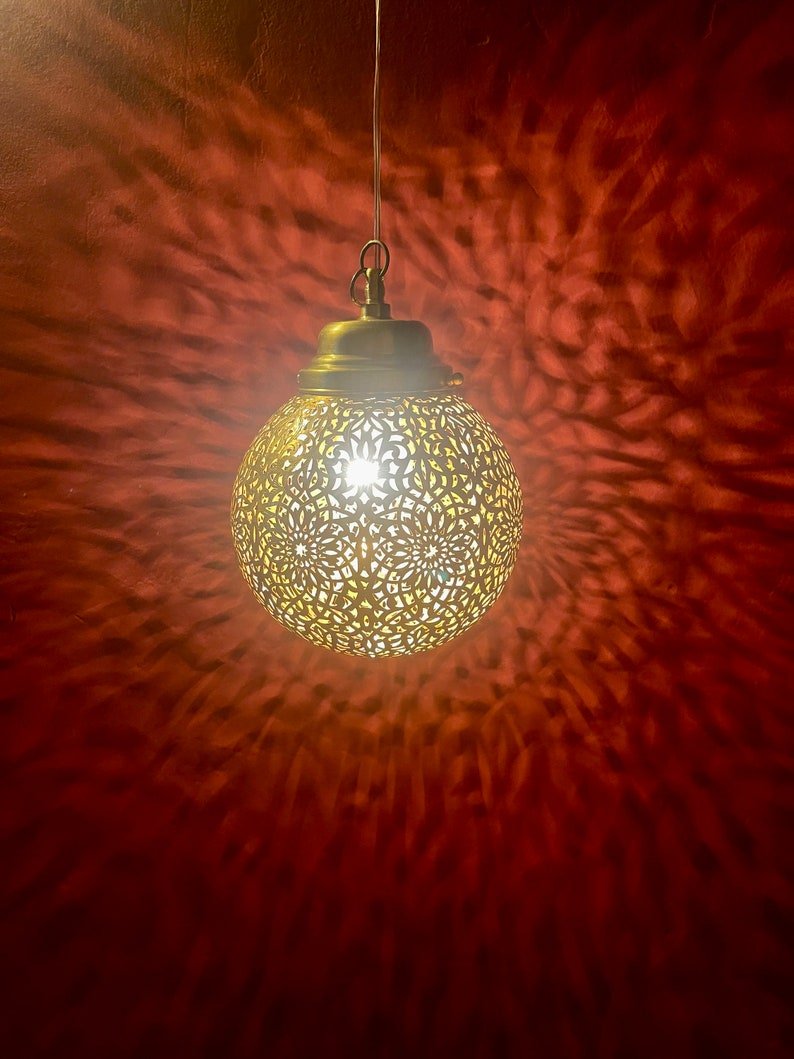Moroccan Lamp Pendant Light Brass Pendant light, Moroccan Brass Pendant Light Fixtures, Pendant Lighting, Simple Moroccan pendant lamp