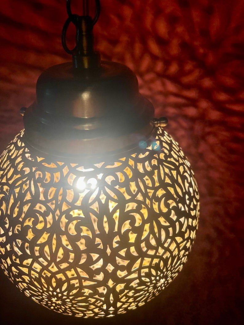 Moroccan Lamp Pendant Light Brass Pendant light, Moroccan Brass Pendant Light Fixtures, Pendant Lighting, Simple Moroccan pendant lamp