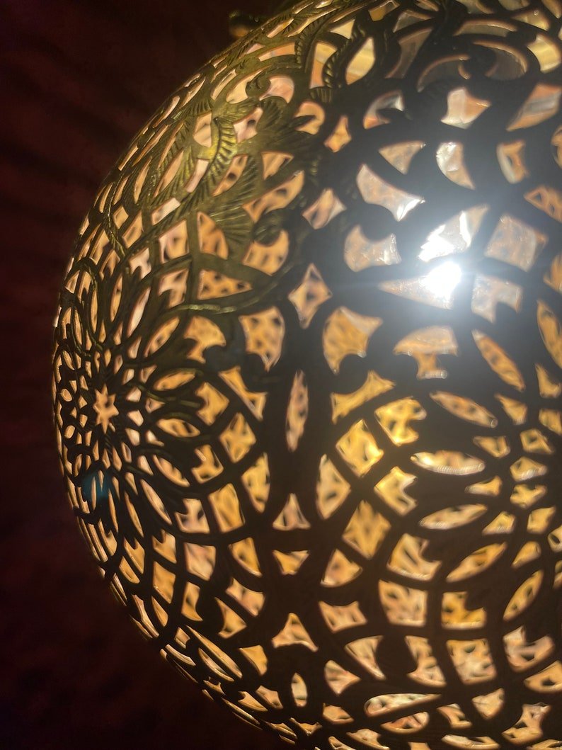 Moroccan Lamp Pendant Light Brass Pendant light, Moroccan Brass Pendant Light Fixtures, Pendant Lighting, Simple Moroccan pendant lamp