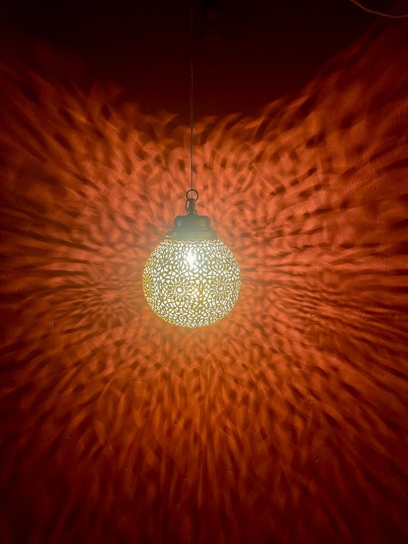 Moroccan Lamp Pendant Light Brass Pendant light, Moroccan Brass Pendant Light Fixtures, Pendant Lighting, Simple Moroccan pendant lamp