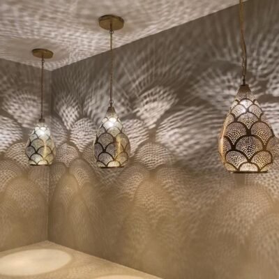 products-decor66 Scallop Pattern Shadow Lamps for Kitchen Island or Dining Room 