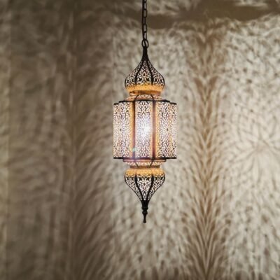 Handmade Moroccan Brass Lantern Pendant Shadow Ceiling Light