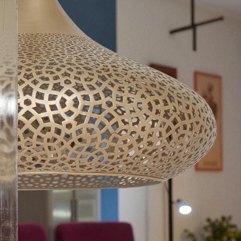 Brass pendant light - Handmade Moroccan brass lighting fixture